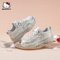 Hello Kitty 童鞋女童运动鞋2026秋季新款儿童网面老爹鞋 银色