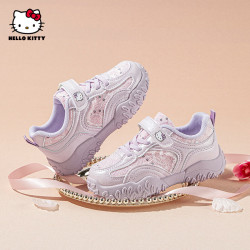 Hello Kitty 童鞋女童运动鞋2026秋季新款儿童网面老爹鞋 紫色