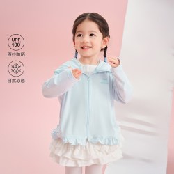 笛莎 童装女童防晒衣夏季女孩宝宝幼儿童薄款凉感透气外套