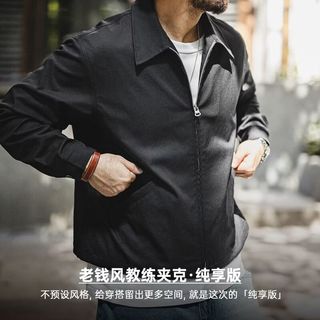 马登 复古老钱风教练夹克 黑色 2XL 男士夹克