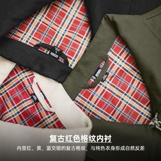 马登 复古老钱风教练夹克 黑色 2XL 男士夹克