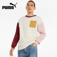 PUMA 男款针织卫衣圆领套头透气舒适卫衣533036-73 L码