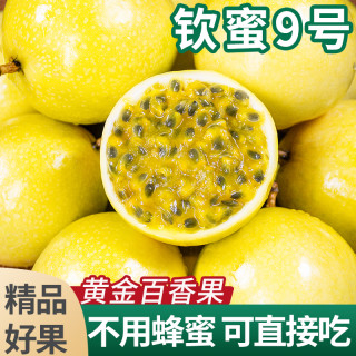 纯香果 钦蜜9号黄金百香果南方新鲜水果特大百香果鸡蛋热情黄晶果