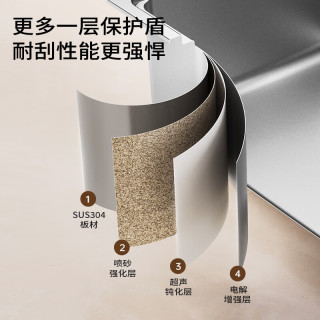九牧 304不锈钢厨房大单槽多功能水槽 06675/58*43不含龙头