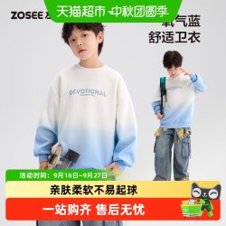 ZOSEE 童装男大童卫衣2026新款秋季上衣儿童渐变圆领秋装春秋款衣服