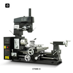 呲铁 新品CT300-X多功能车床车钻铣三合一机床车铣复合小车床钻铣