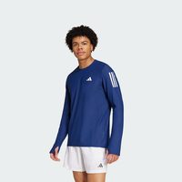 移动端：adidas 速干三条纹跑步运动圆领长袖T恤健身上衣男装秋季
