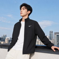 NIKE 外套男2026新款梭织透气运动服舒适休闲立领夹克