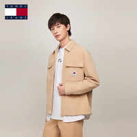 TOMMY HILFIGER Tommy秋冬男美式街头潮流复古工装风翻领宽松衬衫外套