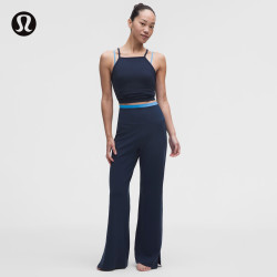 lululemon 丨Align™ 女士运动超高腰长裤 *饰边*亚洲版型 LW5IWNA 恣意蓝/海浪蓝 M