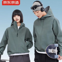 京东京造 穿山甲500 防水舒弹 浓雾绿 2XL 冲锋衣