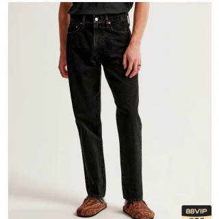 Abercrombie & Fitch AF美式复古百搭做旧经典宽松黑色牛仔裤长裤25秋季男装131-4124