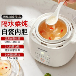 九阳 电炖锅陶瓷煲汤隔水炖炖盅全自动煮粥锅婴儿辅食锅电锅电炖盅小型