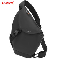 coolbell COOL BELL新款男士商务单肩斜挎包大容量户外运动防水多功能胸包 7207黑色