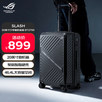 ROG 大容量行李箱20英寸旅行箱拉杆箱万向轮可登机密码箱 黑色SLASH 20英寸行李箱-机能版 BT2700