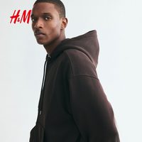H&M HM2026秋季新款男装宽松版型拉链连帽衫1308010