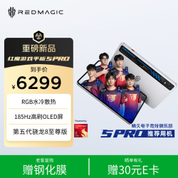 红魔 努比亚红魔游戏平板5Pro 185Hz高刷OLED屏 RGB水冷散热 第五代骁龙8至尊版 银翼 16GB+512GB