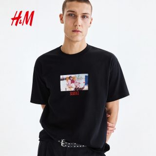 H&M HM男装T恤纯棉圆领短袖时尚气质宽松版内搭打底休闲上衣0972640