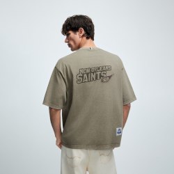 SEASON HIGH SEASONHIGH男装夏季T恤宽松圆领纯棉短袖精致刺绣简约纯色潮流潮