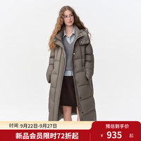 独束 新款！大码百搭显瘦女装韩系厚款泡芙长短款羽绒服女26微胖mm白鸭绒保暖外套 卡其棕-长款 XL