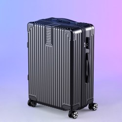 MUSIC TRAVELS 拉杆箱行李箱旅行箱万向轮铝框20女男学生结实耐用密码皮箱子24寸