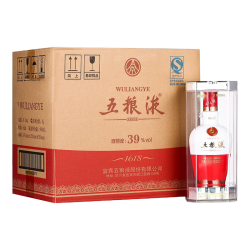 五粮液 1618 浓香型白酒 39度 500mL*6 原箱