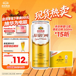 燕京啤酒 原浆白啤 500ml*15听