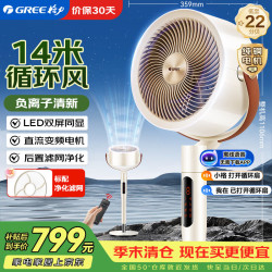 格力 电风扇家用空气循环扇智能语音遥控落地扇负离子直流变频电扇节能静音摇头换气扇 FXDZ