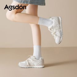 奥古狮登 厚底德训鞋女2026新款秋季轻便休闲小白鞋户外登山跑步鞋