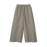 MUJI 無印良品 法国亚麻宽松裤 深灰棕色 M 女士休闲裤