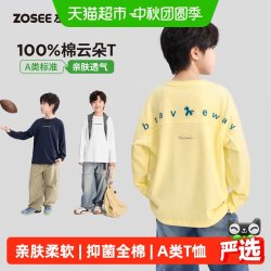 ZOSEE 童装男童长袖T恤儿童纯棉打底衫春秋2026新款男孩大童A类上衣