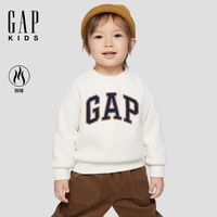 百亿补贴：Gap 大小童同款男女童秋新款logo仿羊羔绒内里卫衣829303