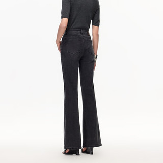 VERO MODA 325332049 含棉做旧复古微喇牛仔裤