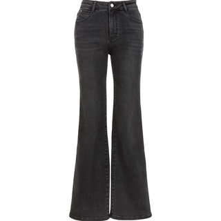 VERO MODA 325332049 含棉做旧复古微喇牛仔裤