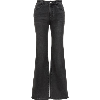 VERO MODA 325332049 含棉做旧复古微喇牛仔裤