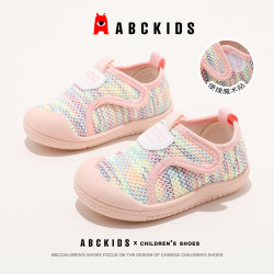 ABCKIDS ABC KIDSABC儿童学步鞋2026春秋小童正透气织物休闲鞋子 粉色21