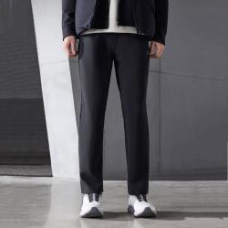 FILA 男装健身运动休闲裤男士基础简约舒适百搭高弹直筒针织长裤