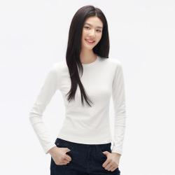 棉的美学 打底衫长袖t恤女款春秋修身休闲内搭女款长袖T恤高级感可外穿