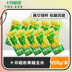 十月稻田 220g黄糯玉米低脂东北香甜苞米