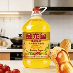 金龙鱼 花生香型食用植物调和油5L桶装家用厨房食用油摆摊