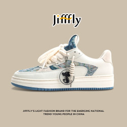 jifffly 潮鞋明星同款运动休闲国潮板鞋子男女同款百搭潮流帆布鞋