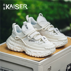 凯撒 KAISER/凯撒·男鞋夏季透气百搭休闲网面鞋男士厚底运动跑步老爹鞋