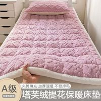 冬季牛奶绒床垫铺底保暖加厚软垫学生宿舍单人珊瑚绒榻榻米床褥子