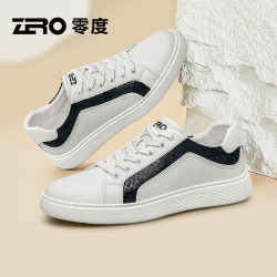 ZERO ZRO零度时尚白色板鞋早夏欧若风男鞋真皮透气百搭小白鞋男款