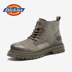 Dickies 男鞋夏季增高耐磨工装鞋百搭复古马丁靴潮流英伦男士短靴