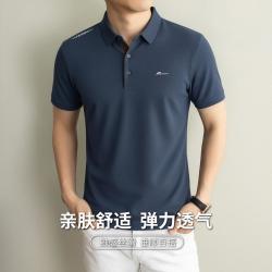 培蒙 夏季男式polo衫休闲撞色LOGO短袖T恤