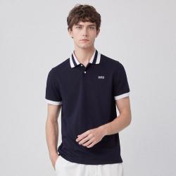 哈吉斯 夏季polo衫男休闲短袖上衣纯色打底T