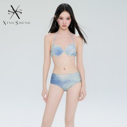 型盛 泳衣女2026年新款纯欲爆款比基尼四件套性感长袖罩衫绝美温泉度假