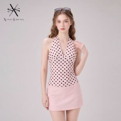 型盛 泳衣女2026新款韩国甜美分体性感波点显瘦裙式稳定度假泳装女