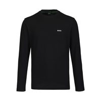 HUGO BOSS 男士LOGO徽标圆领长袖套头休闲日常内搭T恤纯棉